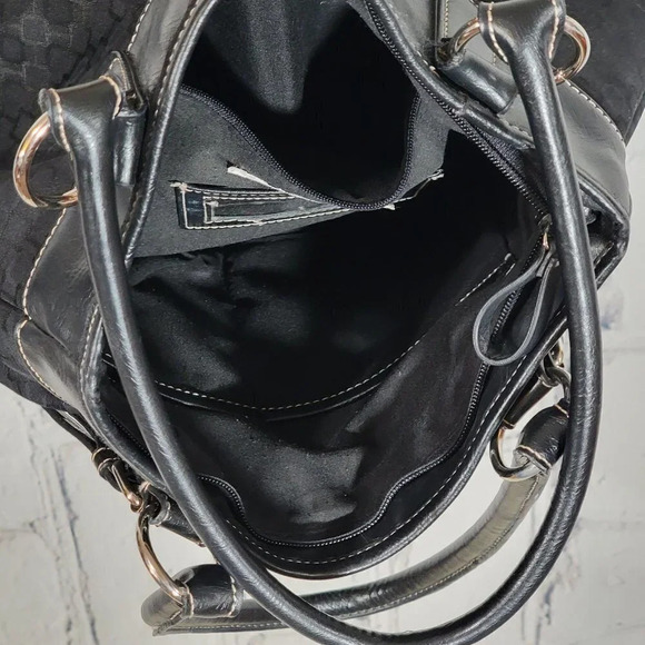 Nine West Large Black Womens Shoulder Bag Purse Tote Classic Minimalist Neutral‎ - Picture 8 of 10